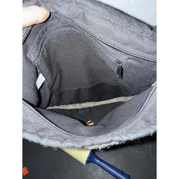 Vintage Wool Crossbody Bag L Multicolor Floral Embroidered Boho Chic Festival - Picture 5 of 5